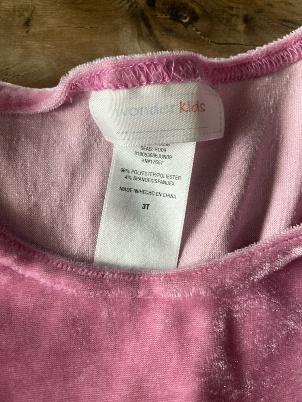 Pink Velvet Feel Bow-Front Kids Dress
